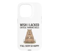 Custodia per iPhone 15 Pro Vorrei che mi mancassero le capacità di pensiero critico Capybara