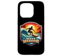 Custodia per iPhone 15 Pro Wave Warrior Surfer Citazione Amante Surf Board Ocean Fun