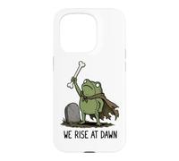 Custodia per iPhone 15 Pro We Rise At Dawn Season Spooky Frog Meme Zombie Halloween
