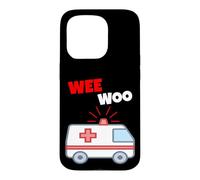 Custodia per iPhone 15 Pro Wee Woo Funny Ambulance EMR EMS Paramedic First Responder