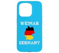Custodia per iPhone 15 Pro Weimar Germania Vintage Bandiera Germania Mappa Design