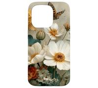 Custodia per iPhone 15 Pro Wildflower Butterfly Floral Botanical Nature Flower Vintage