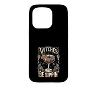 Custodia per iPhone 15 Pro Witches Be Sippin Witch, cocktail retrò per Halloween