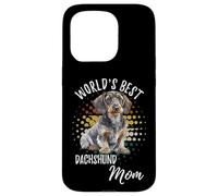 Custodia per iPhone 15 Pro World's Best Dachshund Mom Wire Haired Dog Doxie Mom
