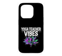 Custodia per iPhone 15 Pro Yoga Teacher Vibes Dripping Lotus Flower Aesthetic