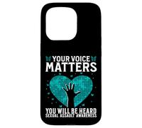 Custodia per iPhone 15 Pro Your Voice Matters Support Sexual Assault Awareness Gifts