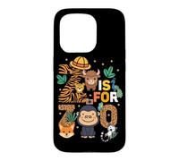 Custodia per iPhone 15 Pro Z è per gli animali dello zoo, gita allo zoo nella giungla, simpatica giornata allo zoo Kawaii