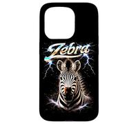 Custodia per iPhone 15 Pro Zebra Heavy Metal Concerto di musica Animal Rock N Roll anni '80