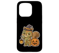 Custodia per iPhone 15 Pro Zombie Scoiattolo Strega Cappello Lanterna