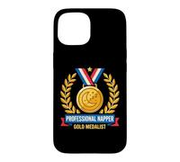 Custodia per iPhone 15 Professionale Napper Gold Sleep Medalist Divertente Pigro Sarcastico