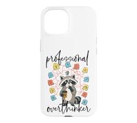 Custodia per iPhone 15 Professionista Overthinker Raccoon Coffee Lover