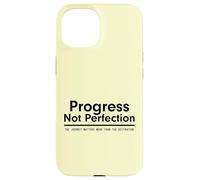 Custodia per iPhone 15 Progress Not Perfection Inspirational Self Improvement