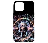 Custodia per iPhone 15 Psichedelico Trance Rave Arte Colorata