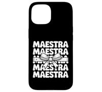 Custodia per iPhone 15 Puerto Rico Maestra Coquette Bow Boricua Insegnante di spagnolo