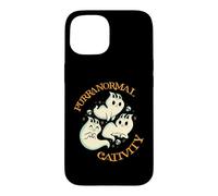 Custodia per iPhone 15 Purranormal Cativity Funny Halloween Costume Ghost Cats Gift