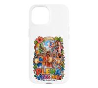 Custodia per iPhone 15 ¡Que Viva La Plena! Plena Vibes Only Musica portoricana