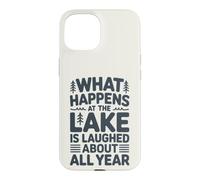 Custodia per iPhone 15 Quello che succede al lago rimane un ricordo ridente