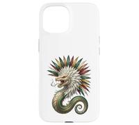 Custodia per iPhone 15 Quetzalcoatl Serpente Piumato Mitologia azteca Arte Messico