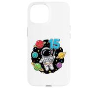 Custodia per iPhone 15 Quindicesimo Compleanno Astronauta Pianeti 15 ° Carino Spazio