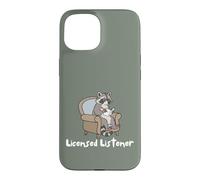 Custodia per iPhone 15 Raccoon Licensed Listener Therapy School Graduation