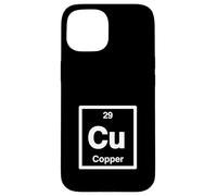 Custodia per iPhone 15 Rame, Cu - Tavola periodica degli elementi Science Gifts