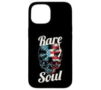 Custodia per iPhone 15 Rare Soul Music Vintage USA Flag DJ Giradischi Vinile Skull