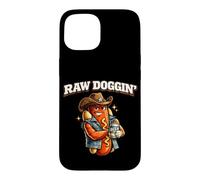 Custodia per iPhone 15 Raw Dogin Vintage Hot Dog Maestro della Griglia Regalo