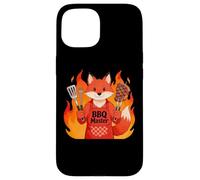 Custodia per iPhone 15 Red Fox Cooking Grill BBQ Funny Gift Red Fox