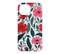 Custodia per iPhone 15 Red Poppy Botanical Bold Flowers Floreale