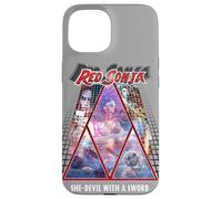 Custodia per iPhone 15 Red Sonja Poster Synthwave Redhead Epic Cyberpunk anni '80 retrò