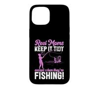 Custodia per iPhone 15 Reel Moms Keep It Tidy Fishing Mom