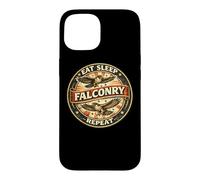 Custodia per iPhone 15 Regalo per gli amanti Eat Sleep Falconry Repeat