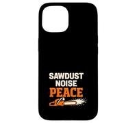 Custodia per iPhone 15 Registrazione Terapia Logger Terapia Umorismo Motosega Life Forest