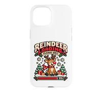 Custodia per iPhone 15 Reindeer Loading Please Wait Pixel Art 8-Bit Christmas