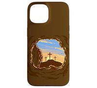 Custodia per iPhone 15 Resurrection Sunday Cross of Jesus Christ Empty Tomb Faith