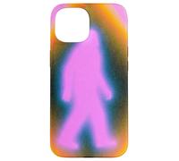 Custodia per iPhone 15 Retro Bigfoot Aura Psychedelic Rainbow Squatch Cryptozoology