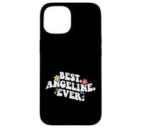 Custodia per iPhone 15 Retro Groovy Best ANGELINE Ever Nome Festa della mamma Ragazza