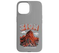 Custodia per iPhone 15 Retro Zion National Park Vintage Style Angels Landing Utah