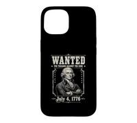 Custodia per iPhone 15 Ricercato per tradimento Divertente 4 luglio Thomas Jefferson