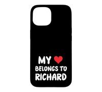 Custodia per iPhone 15 Richard - Il mio cuore appartiene a Richard - Amore