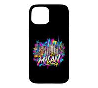 Custodia per iPhone 15 Ricordo dello skyline della città di Milano - Graffiti