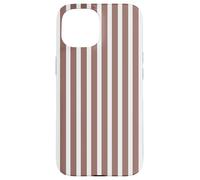 Custodia per iPhone 15 Righe Classiche Marrone Castagna