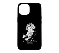 Custodia per iPhone 15 Ritratto e firma di Ludwig van Beethoven
