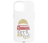 Custodia per iPhone 15 Road Trip Bus Tramonto Avventura Lets Get Lost Somewhere