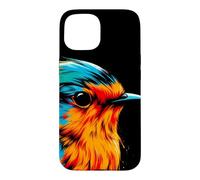 Custodia per iPhone 15 Robin Stile minimalista e vivace Compleanno