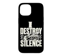 Custodia per iPhone 15 Rock Guitar Musicista Distruggi Silenzio