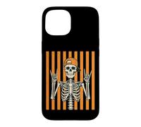 Custodia per iPhone 15 Rocker Skeleton Cap Skater Cool Halloween Punk Rock Uomini Ragazzi