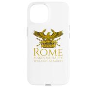 Custodia per iPhone 15 Roma mi rende felice - SPQR Legionary Eagle - Storia Romana