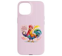 Custodia per iPhone 15 Rooster Country Decor Chicken Gallo Coffee Morning Cafe
