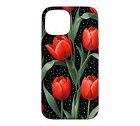 Custodia per iPhone 15 Rose rosse Midnight Darkness Fiori Floreale